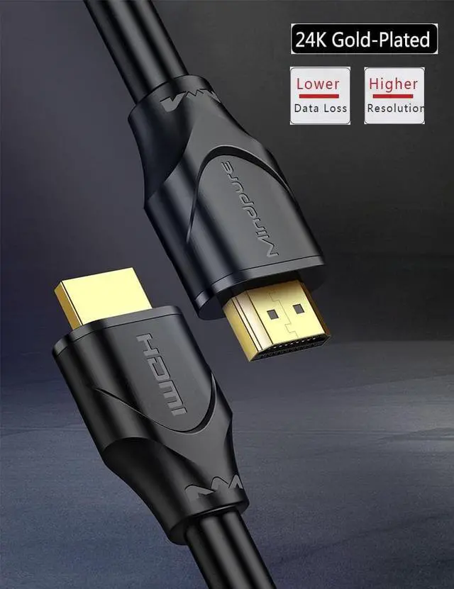 Alt view image 2 of 7 - 4K HDMI2.0 Male to Male Cable, Support 4K@60Hz, ARC, HDR,18Gbps,3D, Ethernet, Ultra High Speed 2M HDMI Cable, Compatible with TV, Blu-Ray, Projector, Soundbar, Sky, PC, Laptop 6.6 ft.