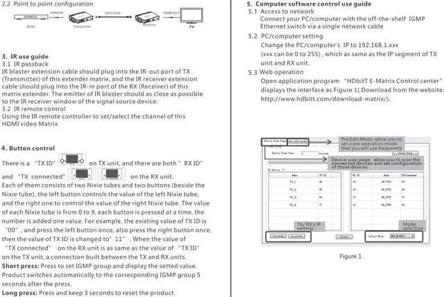 Alt view image 2 of 6 - Only 1 Receiver, LKV683Matrix-4.0 4K 30Hz HDMI Extender with IR 394ft /120M Over Single Cat5 /Cat6 /Cat7 Ethernet Network and LAN Router/Switcher for HD STB,DVD,PS3, etc Supports TCP/IP by Ethernet