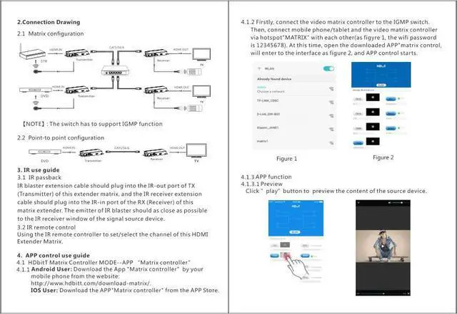 Alt view image 6 of 8 - Only 1 Receiver, LKV383Matrix-4.0 1080P HDMI Extender with IR 394ft /120M Over Single Cat5 /Cat6 /Cat7 Ethernet Network and LAN Router/Switcher for HD STB,DVD,PS3, etc Supports TCP/IP by Ethernet