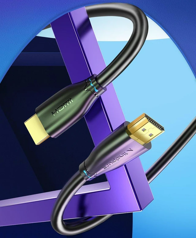 Alt view image 2 of 8 - HDMI 2.1 Soft PVC 4.92Ft / 1.5M HDMI2.1 AM to AM Cable 8K@60Hz 4K@120Hz Ultra High-Speed 48Gbps 28AWG Dynamic HDR for Apple TV PS4 PS5 8K TV HDTV Projectors