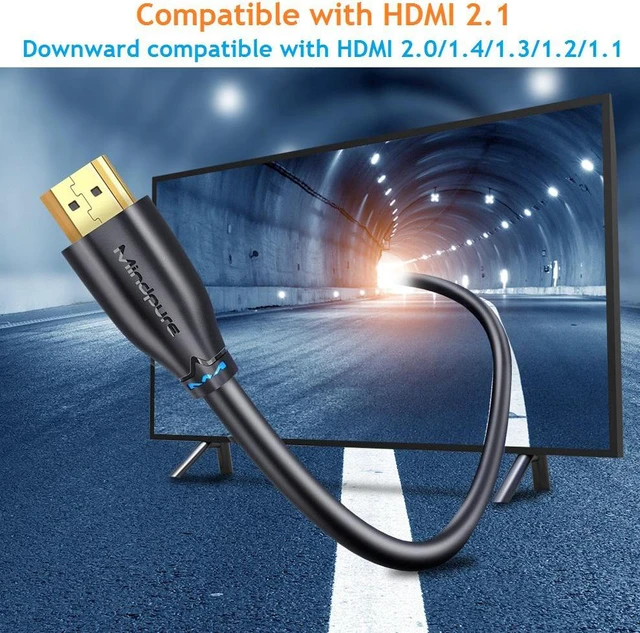 Alt view image 6 of 8 - HDMI 2.1 Soft PVC 4.92Ft / 1.5M HDMI2.1 AM to AM Cable 8K@60Hz 4K@120Hz Ultra High-Speed 48Gbps 28AWG Dynamic HDR for Apple TV PS4 PS5 8K TV HDTV Projectors