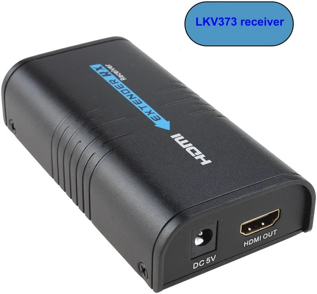 Main image of Only 1 Receiver, For Genuine LKV373 V2.0 1080P HDMI Extender Up to 394ft /120M Over UTP/STP Cat5e / Cat6 Supports one TX to many RXs by LAN Router/Switcher for HDTV STB,DVD,PS3, etc