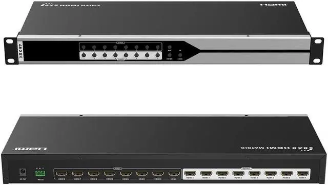 Main image of Genuine LKV818 4K 8x8 HDMI Matrix Switch 4Kx2K@30Hz HDMI1.4 YUV4:2:2 HD 3D Switcher 8 In 8 Out HDCP1.4 with IR Remote Control RS232
