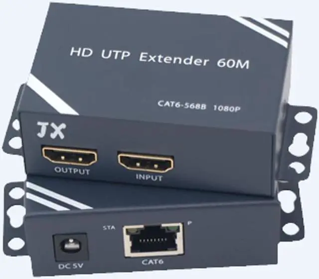 Main image of 197Ft / 60M POC HDMI Extender 1080P@60Hz with Local HDMI Loop-out Transmitter and Receiver kit with RJ45 LAN Interface CAT6 Signal Network Cable Repeater Video Audio For HDTV DVD PS3 Projector
