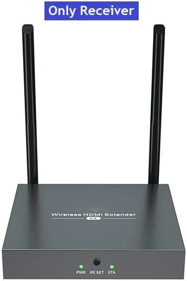 Main image of (Only 1 Receiver) For Up to 656Ft,H.264 Wireless 1080P@60Hz Video Extender with Local Pass-through HDMI Loop-out Transmitter 4 Receivers Kit 200m with IR remote