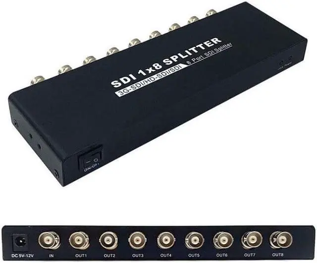 Alt view image 3 of 7 - 1x8 SDI Splitter 1-input 8-output Distribution Extender,Support SD-SDI,HD-SDI and 3G-SDI and distribute to 8 simultanous SDI output
