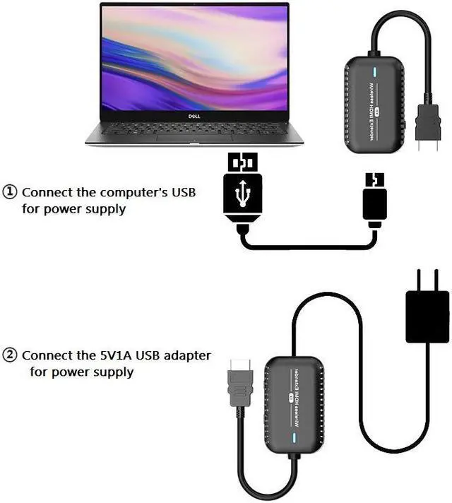 Alt view image 4 of 7 - 30m/98ft HDMI Wireless Extender,Wireless HDMI Transmitter and Receiver kits HD 1080P@60Hz