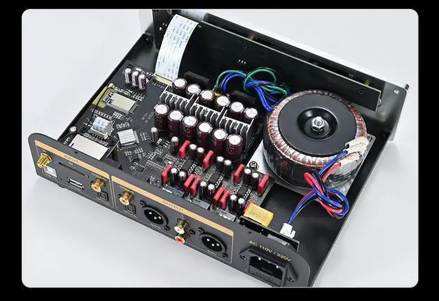 Alt view image 4 of 7 - RH-202XPRO Desktop HIFI Digital Music Player Dual ES9038Q2M DAC QCC5125 Bluetooth 5.1 Decoding Music Turntable Support DSD256 DTS