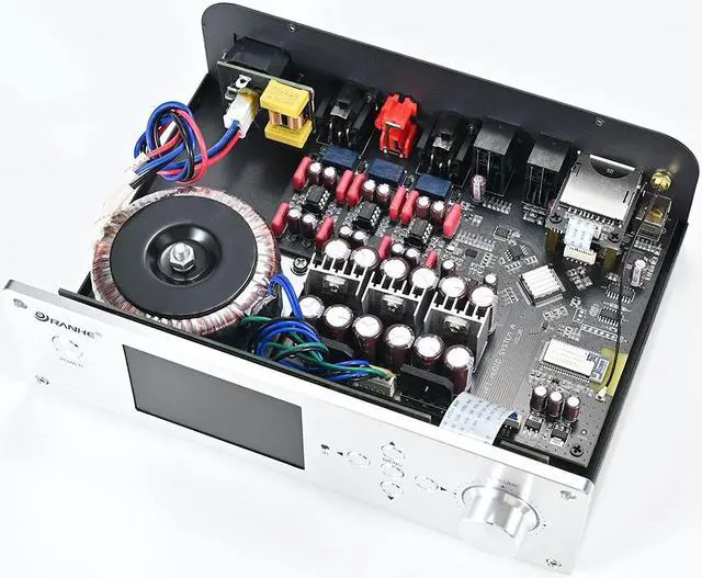 Alt view image 3 of 7 - RH-202XPRO Desktop HIFI Digital Music Player Dual ES9038Q2M DAC QCC5125 Bluetooth 5.1 Decoding Music Turntable Support DSD256 DTS