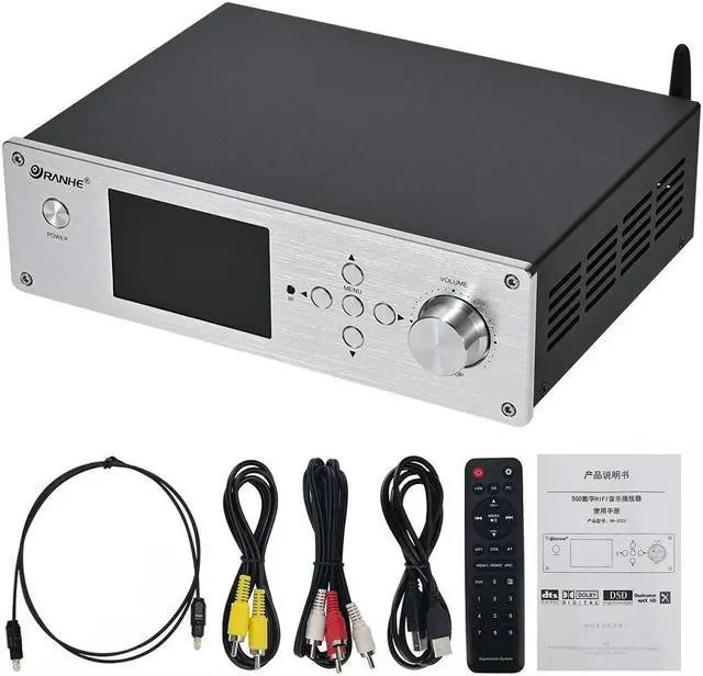 Main image of RH-202XPRO Desktop HIFI Digital Music Player Dual ES9038Q2M DAC QCC5125 Bluetooth 5.1 Decoding Music Turntable Support DSD256 DTS