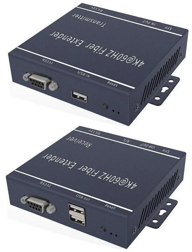Main image of Up to 20KM, Original 4K@60Hz HDMI Optical Extender SC/LC Fiber Optic Video USB KVM Mouse and Keyboard Converter Transceiver Optical Terminal