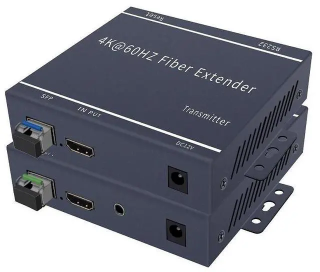 Alt view image 2 of 3 - Up to 20KM, Original 4K@60Hz HDMI Optical Extender SC/LC Fiber Optic Video USB KVM Mouse and Keyboard Converter Transceiver Optical Terminal