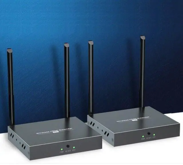 Alt view image 2 of 7 - (Transmitter and Receiver Kit) Up to 656Ft, H.264 Wireless 1080P 60Hz Video Extender with Local Pass-through HDMI Loop-out  Transmitter Receiver Kit 200m with IR Remote