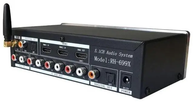 Alt view image 3 of 7 - RH-699X Professional 5.1 Channel Audio Decoder USB U-Disk Lossless Music Playback Bluetooth5.0 Fiber Coaxial Audio Decoding 6-Channel Output