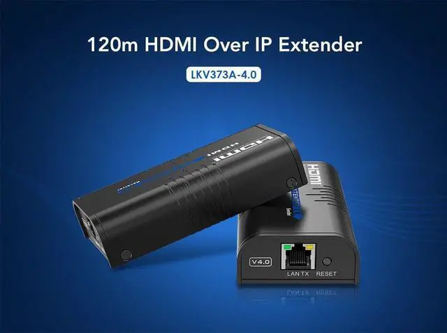 Main image of 1 TX and 7 RX kit, LKV373A V4.0 1080P HDMI Extender 394ft /120M Over Single Cat5 /Cat6 /Cat7 Ethernet Network and LAN Router/Switcher for HD STB,DVD,PS3, etc Supports TCP/IP by Ethernet
