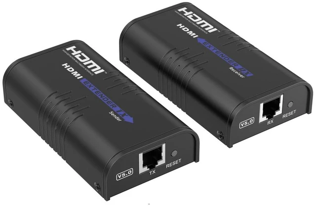 Alt view image 2 of 7 - LKV373A V5.0 HDMI Extender 120M Over IP Cat5/5e/Cat6 1920x1200@60Hz HDMI Video Audio Transmitter Receiver 1080P Extender Kit for TV PC