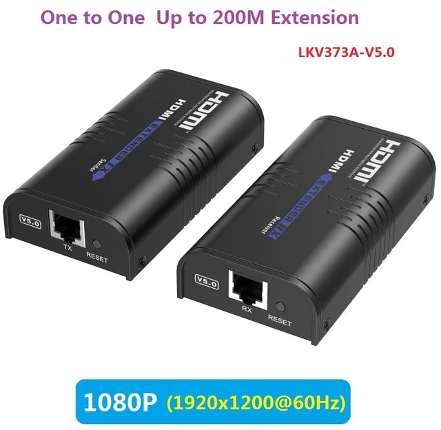Main image of LKV373A V5.0 HDMI Extender 120M Over IP Cat5/5e/Cat6 1080P 60Hz HDMI Video Audio Transmitter Receiver Extender Kits For TV PC