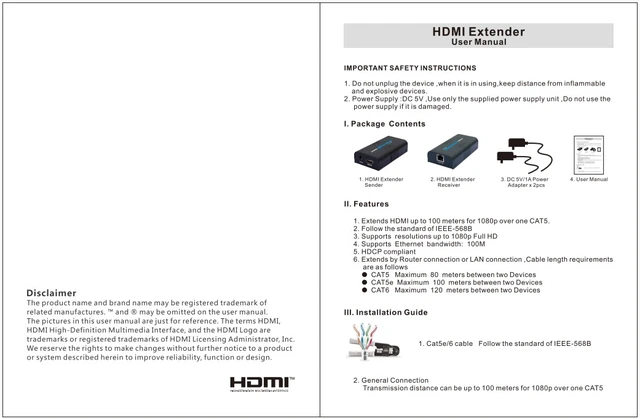 Alt view image 4 of 5 - Orginal LKV373A V3.0 HDMI HDbitT Receiver for HDMI Extender 1080P Up to 120m TCP UTP Splitter over RJ45 cat5e/6 Ethernet Cable