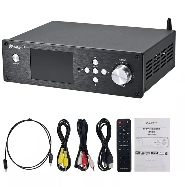 Main image of RH-202X MAX Black Desktop Digital Music Player Dual ES9039Q2M DAC QCC3084 Decoding Music Turntable Support DSD256