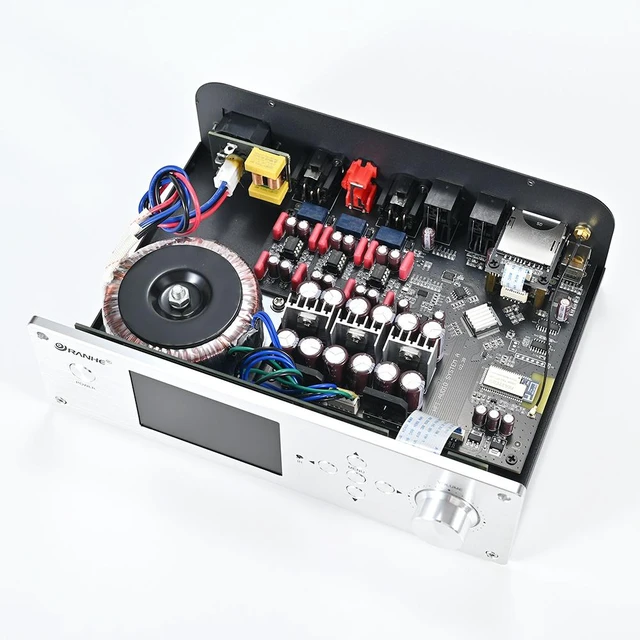 Alt view image 3 of 6 - RH-202MAX Black Panel Desktop HIFI Digital Music Player Dual ES9039Q2M DAC QCC3084 Decoding Music Turntable Support DSD256 DTS AC3