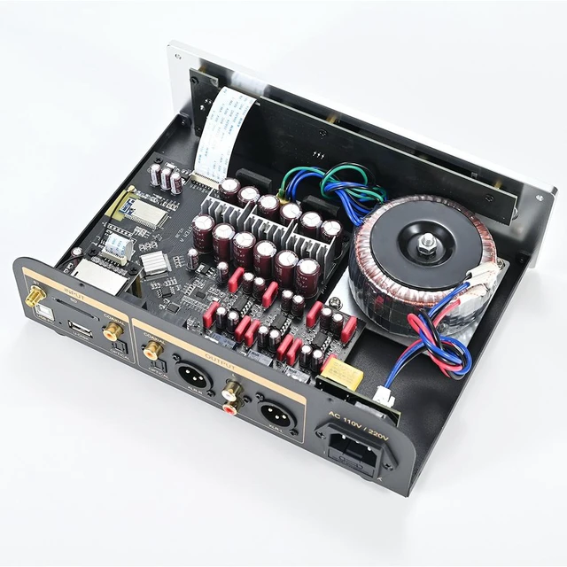 Alt view image 4 of 6 - RH-202MAX Black Panel Desktop HIFI Digital Music Player Dual ES9039Q2M DAC QCC3084 Decoding Music Turntable Support DSD256 DTS AC3
