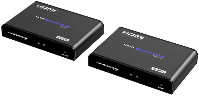 Alt view image 2 of 7 - 1x3 4K@60Hz HDMI Extender with IR, Up to 394Ft (120m) Over Ethernet TCP/IP RJ45 Cat5/5e/6 Extension with Loop-Out,18Gbps Rate 1 TX and 3 RX Kit Video Splitter for STB PS3 HDTV, HDCP2.2 LKV483Pro