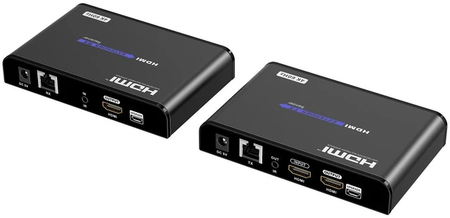 Alt view image 3 of 7 - 1x3 4K@60Hz HDMI Extender with IR, Up to 394Ft (120m) Over Ethernet TCP/IP RJ45 Cat5/5e/6 Extension with Loop-Out,18Gbps Rate 1 TX and 3 RX Kit Video Splitter for STB PS3 HDTV, HDCP2.2 LKV483Pro
