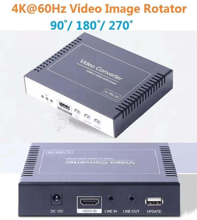 Main image of 4K@60Hz HDMI 90/180/270 Degree Rotator, Compatible with RC Pro / Pro2 Remote Controller DJI Drone Horizontal to Vertical Screen,Live Streaming Full Screen on the Director's Channel