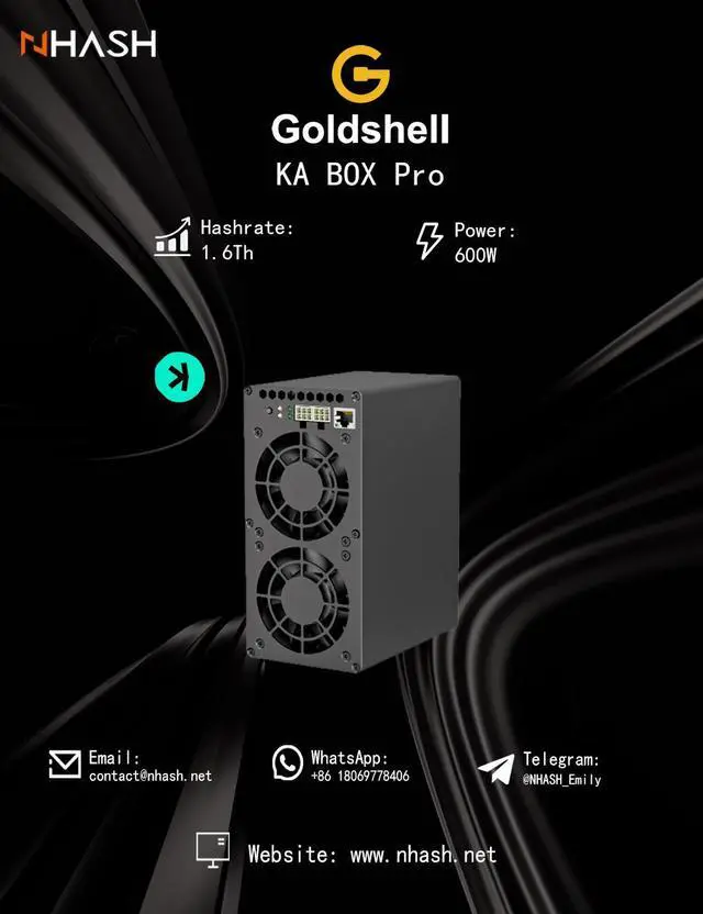 Alt view image 3 of 3 - GOLDSHELL New KA BOX Pro 1.6Th/s Kaspa Miner 600W KAS Crypto Mining Machine Kaspa Rig Asic Miner KAS Miner Low Noise Good for Home Mining