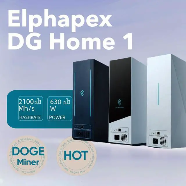 Alt view image 4 of 4 - Elphapex DG Home 1 Doge Miner 2100MH/S 630W Litecoin Dogecoin Miner 2.1G LTC+DOGE+Bells Miner DGHOME1 LTC Miner Low Noise Home Mining Server