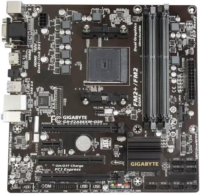 Alt view image 7 of 10 - GIGABYTE GA-F2A88XM-D3H FM2+ / FM2 AMD A88X (Bolton D4) SATA 6Gb/s USB 3.0 HDMI Micro ATX AMD Motherboard
