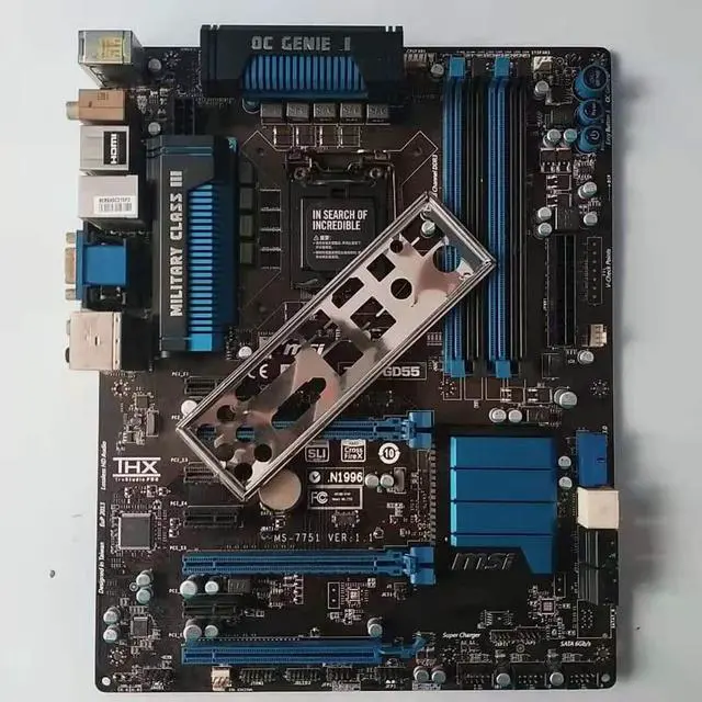 Alt view image 2 of 8 - MSI Z77A-GD55 original desktop motherboard  LGA 1155 DDR3 32GB  HDMI  USB3.0 SATA3 Z77 motherboard