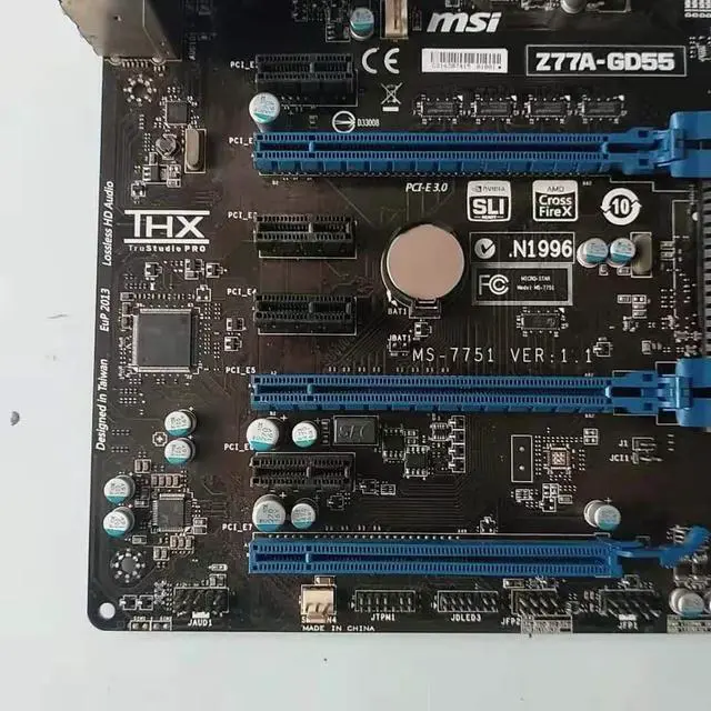 Alt view image 6 of 8 - MSI Z77A-GD55 original desktop motherboard  LGA 1155 DDR3 32GB  HDMI  USB3.0 SATA3 Z77 motherboard