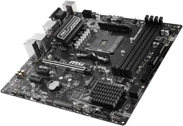 Alt view image 4 of 11 - MSI  B450M PRO-VDH MAX AM4 AMD B450 M2 [NVME ] USB3.0 USB3.1 PCI-E 3.0  HDMI SATA 6Gb/s Micro ATX AMD Motherboard R3 R5 R7