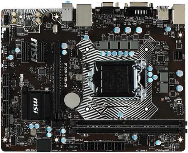 Alt view image 3 of 7 - FOR MSI B150M Pro-VD LGA 1151 DDR4 Intel B150  SATA 6Gb/s USB 3.1 PCI-E 3.0  Micro ATX Intel Motherboard