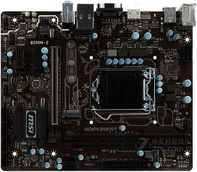 Alt view image 3 of 7 - FOR MSI B250M-E Motherboard INTEL B250 Support 6th/7th Gen Processor [ LGA 1151 CPU ], DDR4 2666 MHz, \M.2 [ NVME ] Support HDMI  USB3.1 SATA3 SATA 6Gbps Micro ATX