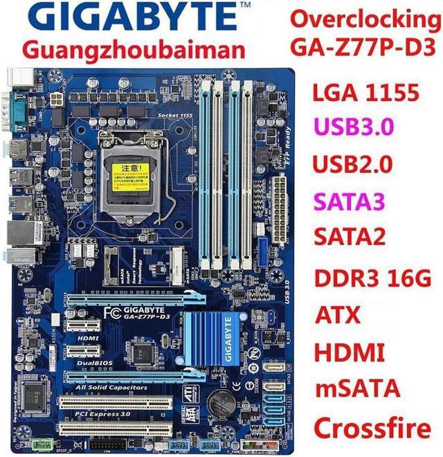 Refurbished: guangzhoubaiman for Gigabyte GA-Z77P-D3 LGA1155