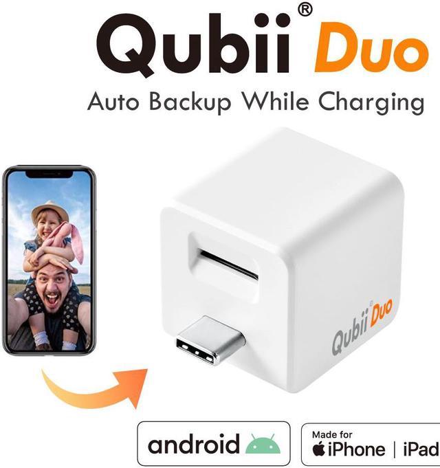Maktar Qubii Duo USB C(White) Auto Backup Photo Storage Photo 