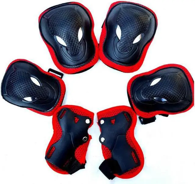 Alt view image 2 of 4 - Children's roller skating gear 6 sets cycling skateboard skating knee and elbow protection kit