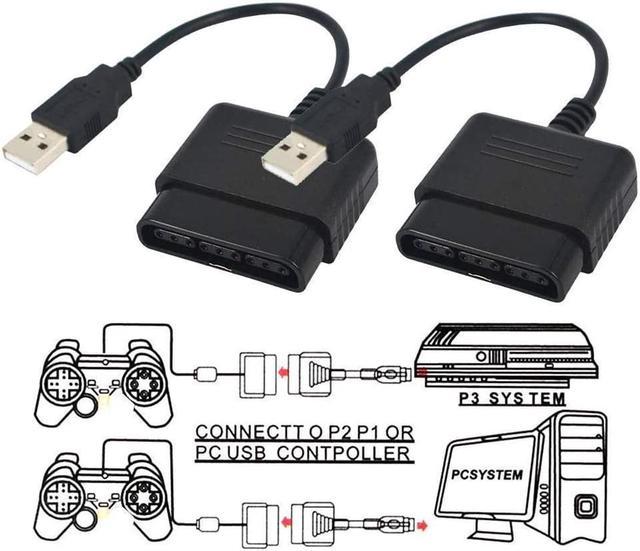 2 Pack for PlayStation 2 to USB for Sony PlayStation 3 and PC Converter Cable Use with DualShock 2 PS2 Wired Controllers PlayStation Accessories - Newegg.com