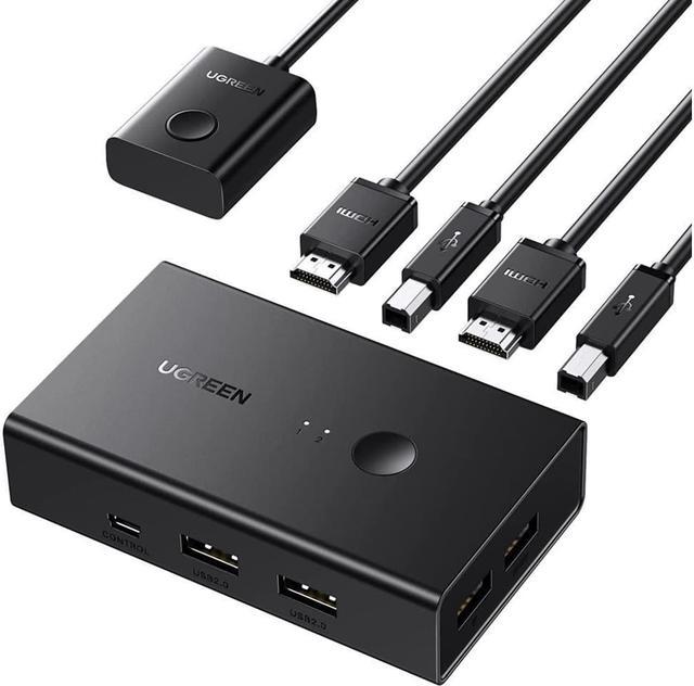 UGREEN KVM Switch, HDMI USB KVM Switcher with Desktop Control for