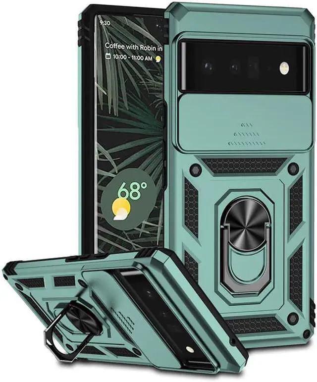 Main image of Case with Holder Stander Shockproof Case For Google Pixel 6 Pro (Green)