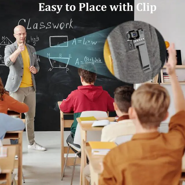 Alt view image 4 of 7 - Mini digital camera 1080P police law enforcement recorder portable small camera HD infrared night vision camera rotatable Micro SD IDO type 30fps (32GB)