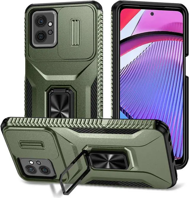 Main image of Fashion Case with Stander Shockproof Case For Moto g power 2023 for Motorola g power 5g 2023 (Green)