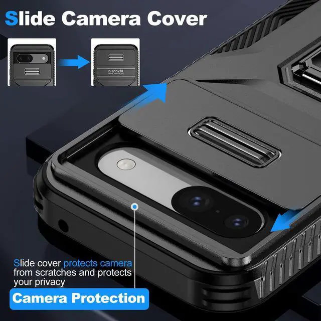Alt view image 5 of 7 - New Fashion Case with Stander Shockproof Case For Google Pixel 8A Case for Pixel 8A (Black)
