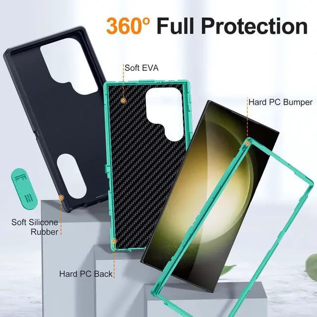 Alt view image 6 of 7 - New Fashion Case with Stander Luxury Back Cover Case For Samsung Galaxy S24 Ultra (Green)