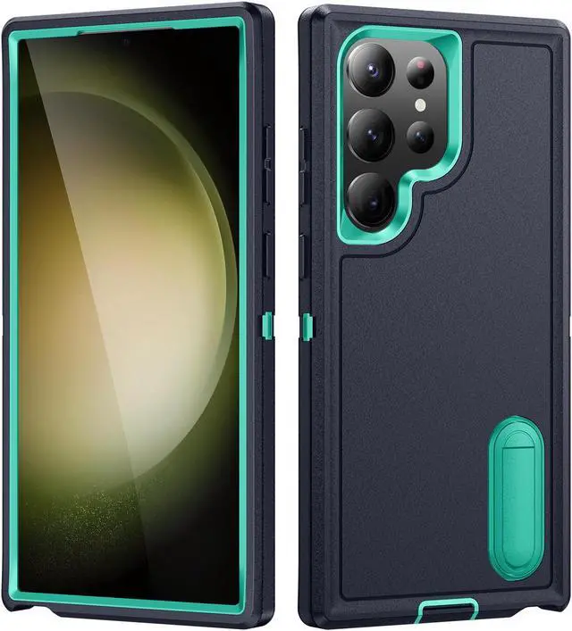 Alt view image 2 of 7 - New Fashion Case with Stander Luxury Back Cover Case For Samsung Galaxy S24 Ultra (Green)