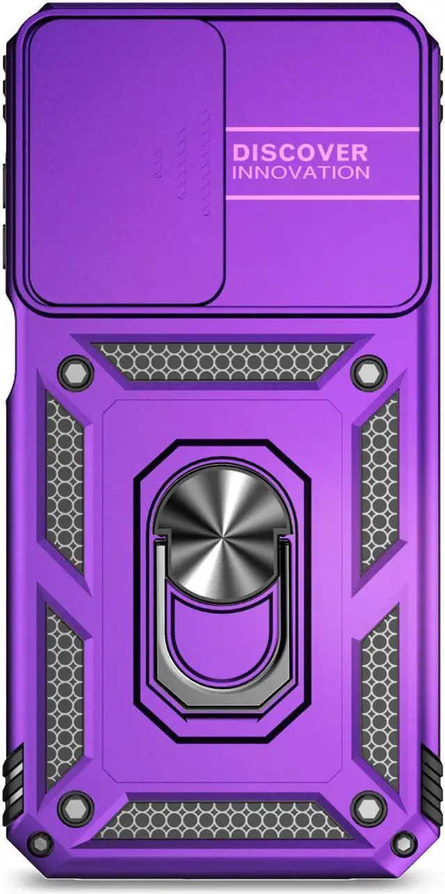 Alt view image 5 of 7 - Fashion Case with Holder Stander Case Shockproof Case For Samsung Galaxy A35 5G (Purple)