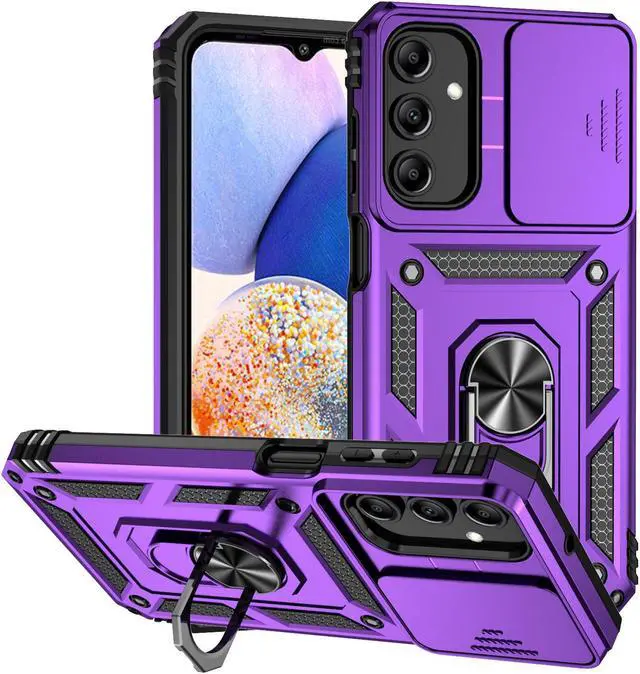 Main image of Fashion Case with Holder Stander Case Shockproof Case For Samsung Galaxy A35 5G (Purple)