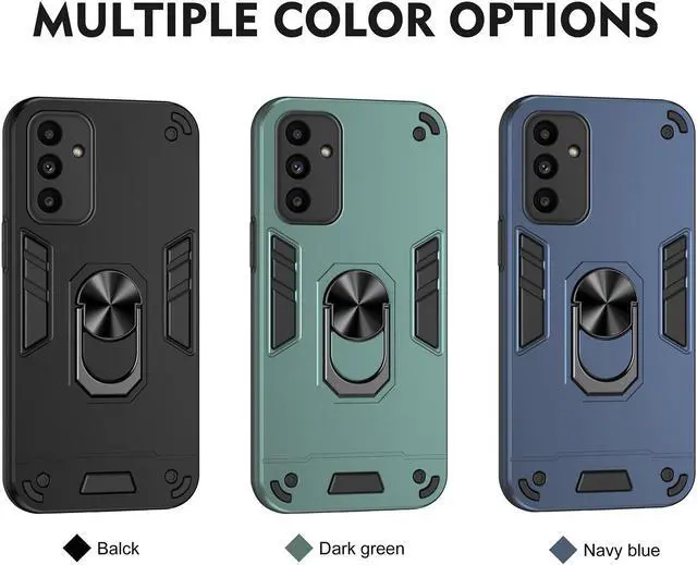 Alt view image 7 of 7 - TYJKeJi Case with Holder Stander Case Shockproof Case For Samsung Galaxy A15 5G (Black)